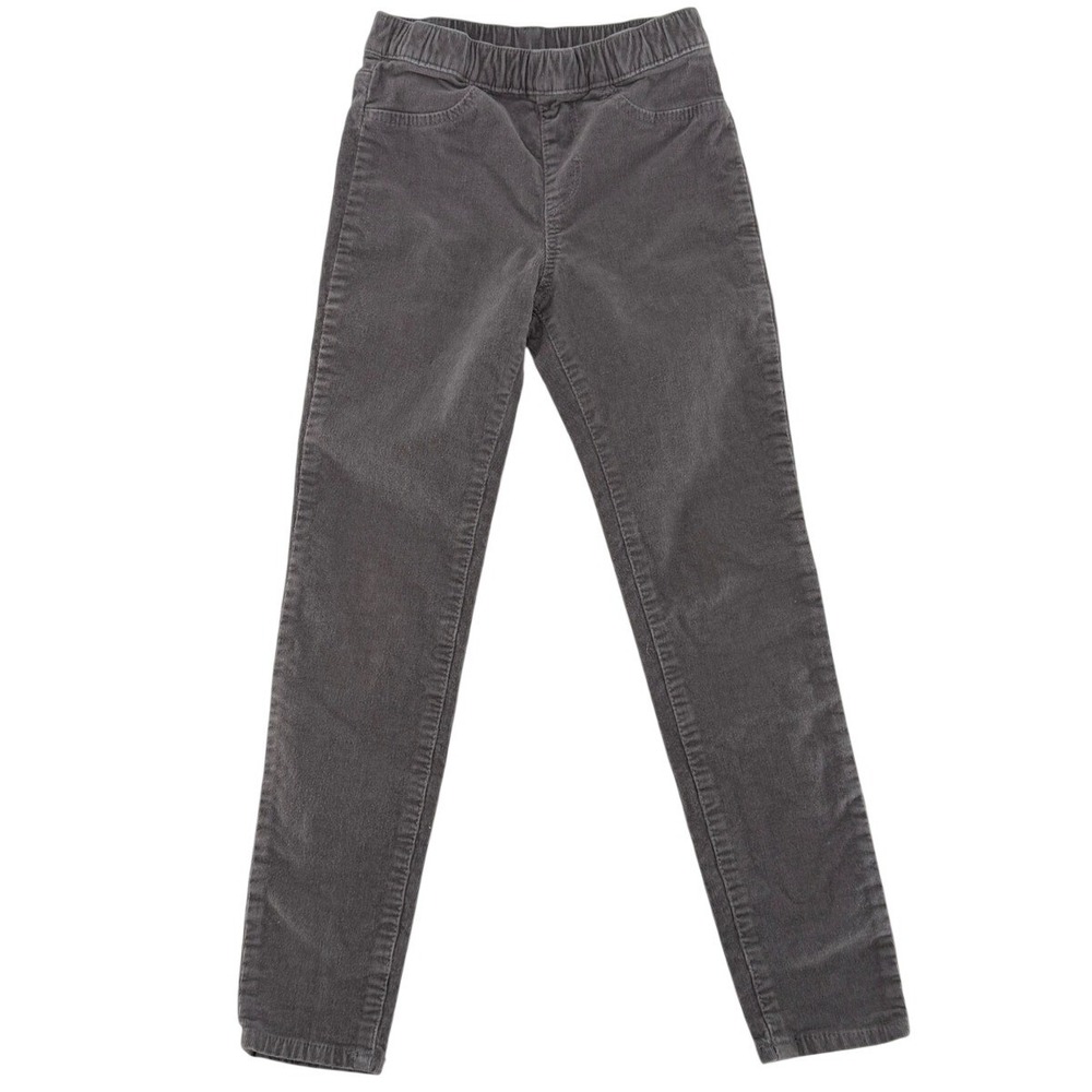 HM Kids Gray Corduroy Leggings Pull On Elastic‎ Waist Slim Pants Size 7 7-8Y